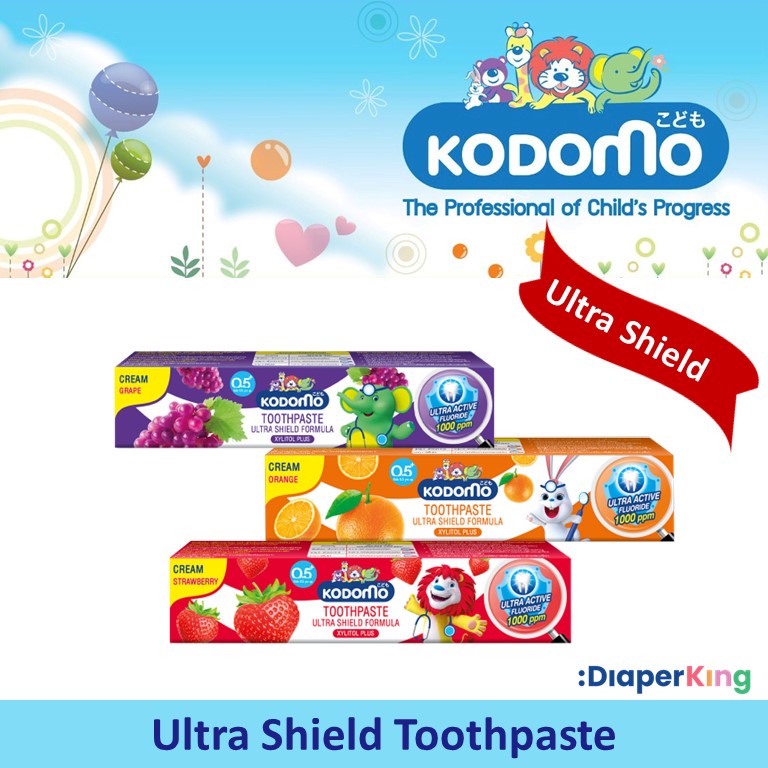 Kodomo Kids Toothpaste - Ultra Shield Formula with Xylitol Plus (40g/65g - Cream or Gel)