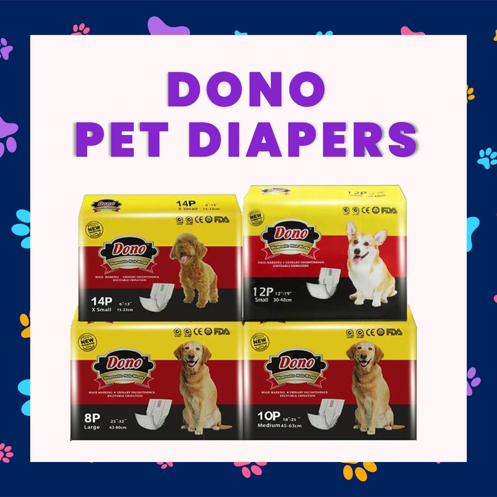 ?BEST SELLING? Dono Pet Disposable Diapers (Male & Female Pet Diapers)