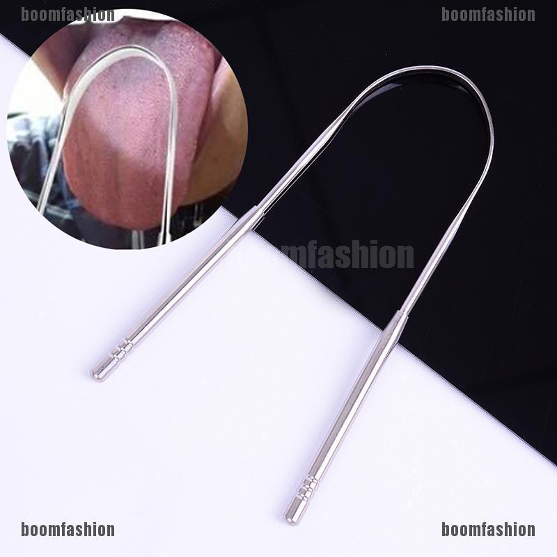 【§】 Stainless Steel Tongue Scraper Fresh Breath Cleaning Tongue Care Tools