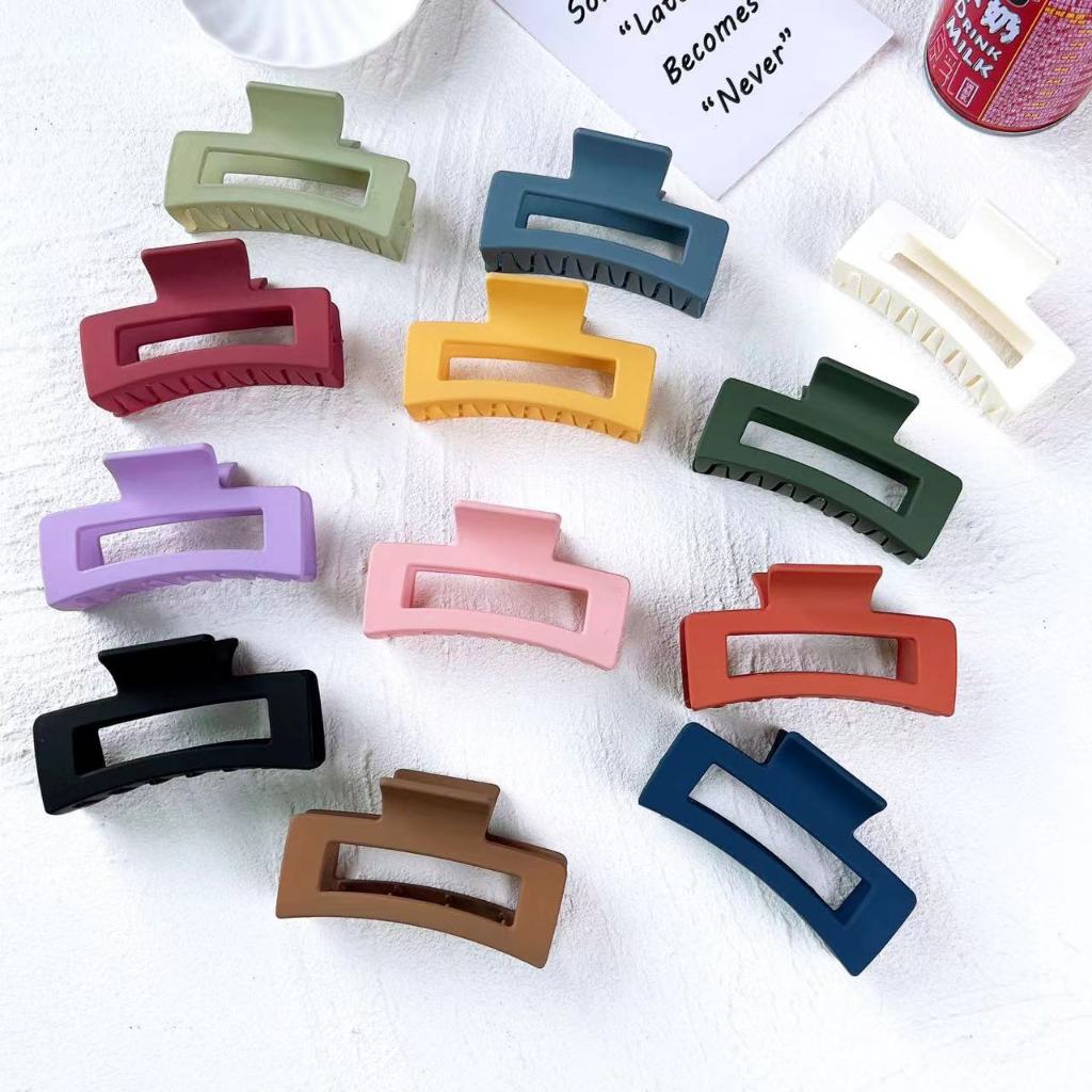 Square Frosted Clip Matte Rubber Lacquer Back Head High Ponytail Shark Clip Hair Accessories Hair Clip Female