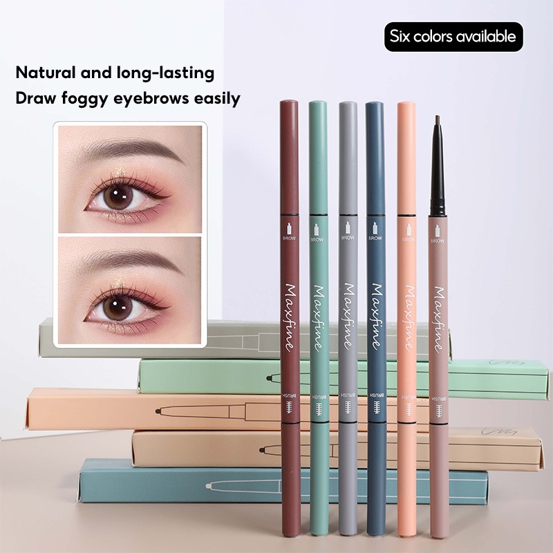 Morandi Eyebrow Pencil Double-Headed Sweat-Proof Novice Student Natural Slim