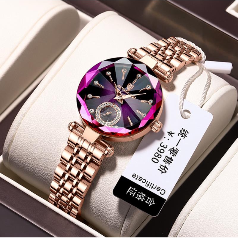 Women Waterproof Luxury Crystal Watch Heart Of the Ocean Quartz Ladies Watch