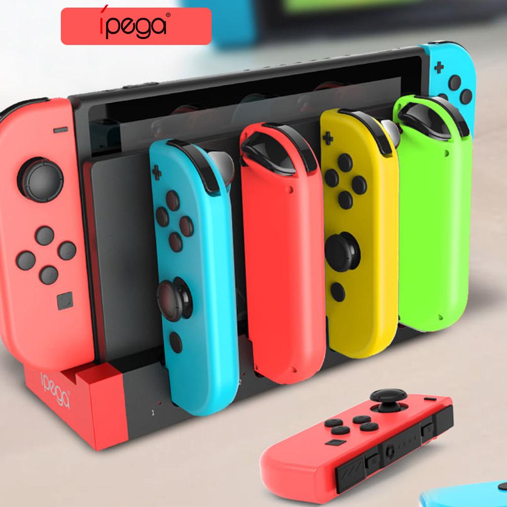 PG-9186 Charger Dock Stand 5 IN 1 Controller Charger Charging Station for Nintendo Switch NS Joy-Con Game Console with Indicator